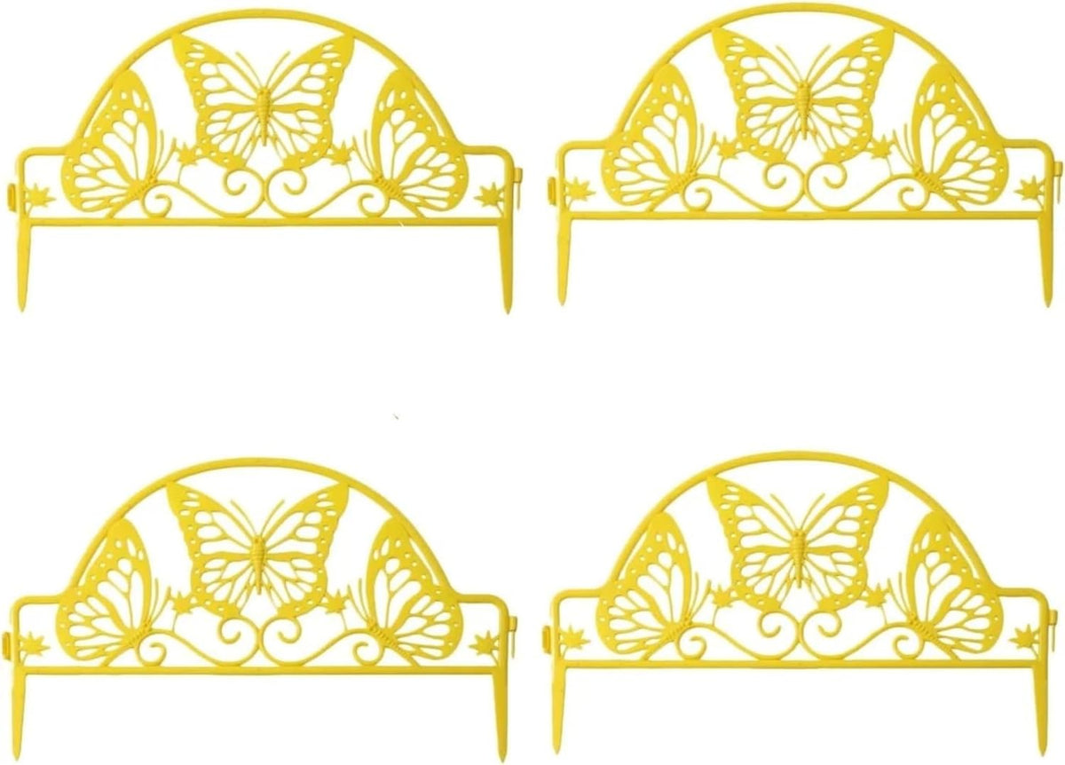 10PCS Yellow Wood Effect Garden Edging