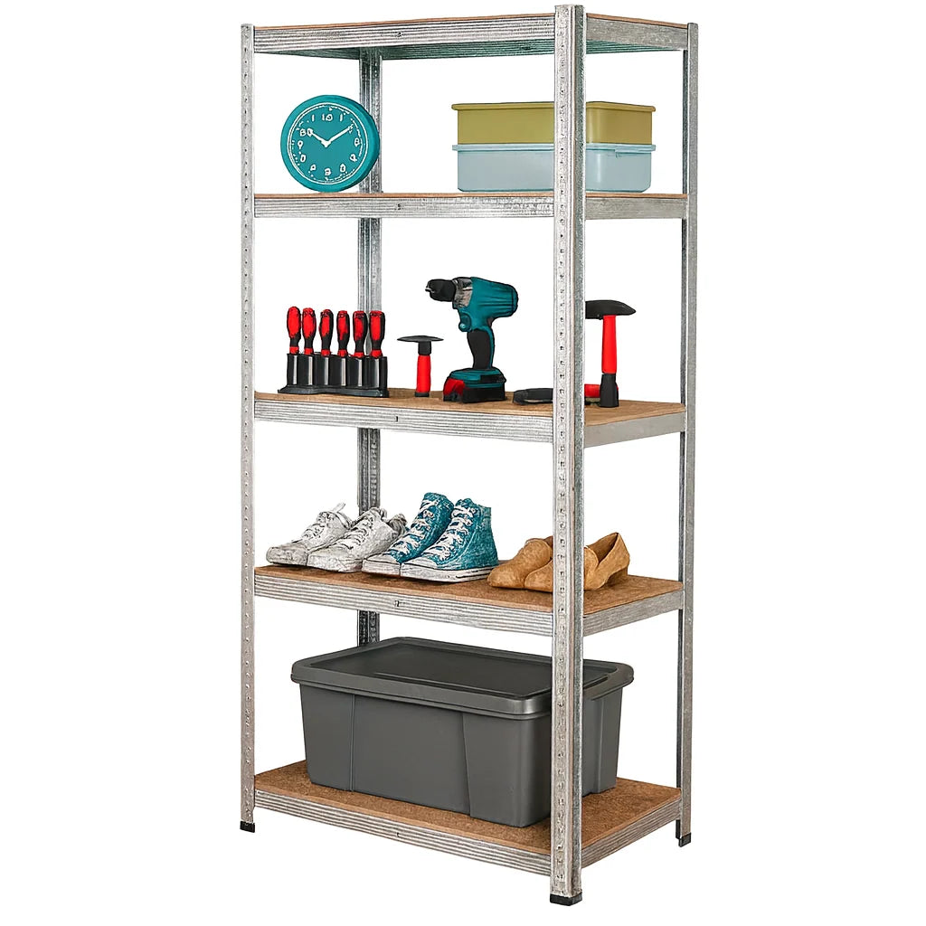5-Tier Garage Shelving Unit – 150 × 70 × 30cm