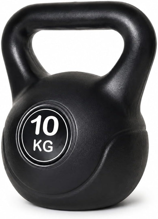 Kettlebell Weight, 4kg-20kg Exercise Weight with Wide Grip Handle and Flat Base Vinyl Coated Cement or Cast Iron for Home Gym Strength Training