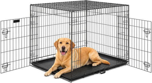 Dog Cage 36 Inch Metal Pet Crate Removable Tray
